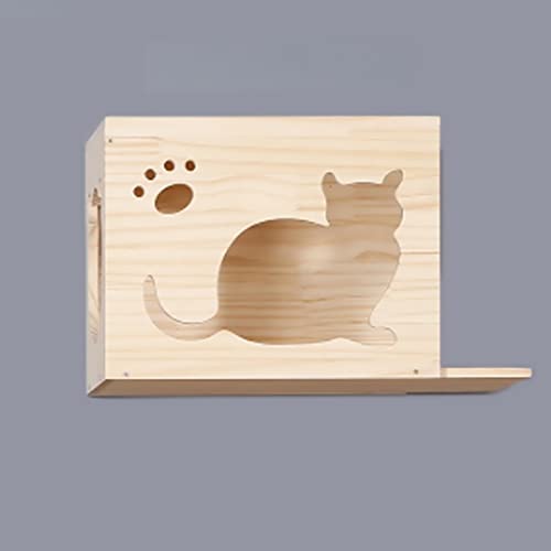 LSHQBD Kletterwand Katzen Hängematte Set, Katzenständer, modernes Bett und Sitzstange für Katzen zum Schlafen, Spielen und Ausruhen, hält bis zu 22 Pfund (Color : M) Cover