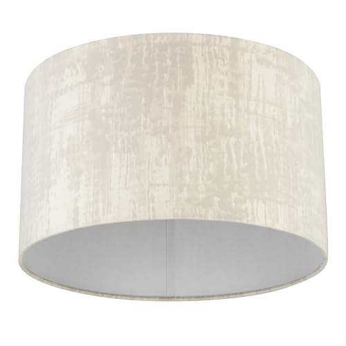 REV Lampenschirm rund im Vintage-Look aus hochwertiger Baumwolle Durchmesser 42cm - Ersatzlampenschirm für Hängelampe & Stehlampe, E27 Fassung, arktisweiß REV Lampenschirm rund im Vintage-Look aus hochwertiger Baumwolle Durchmesser 42cm - Ersatzlampenschirm für Hängelampe & Stehlampe, E27 Fassung, arktisweiß