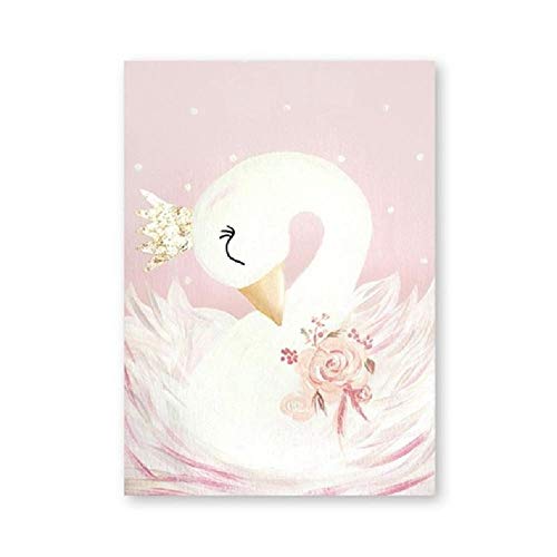 Swan Princess Posters Canvas Painting Baby Girls Room Wall Art Prints Nursery Decorative