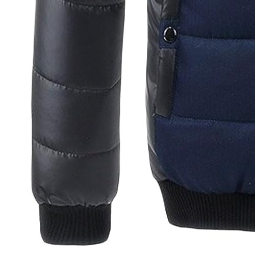 Veste matelassée en patchwork à losanges hommes blouson d'hiver doublé coton - 4