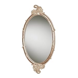Touch of Class Alynna Oval Vintage Wall Mirror Mocha | Victorian Style Decor for Bedroom, Living Room, Entryway, Office