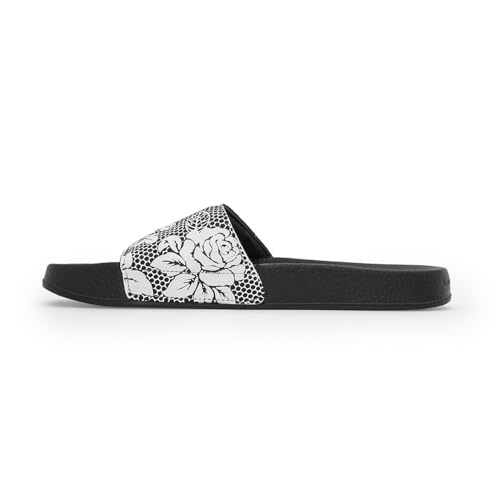 Image of Red Tape Womens Sliders in Slate Blue | Casual Pool Sliders | SLATE BLUE | 3 UK