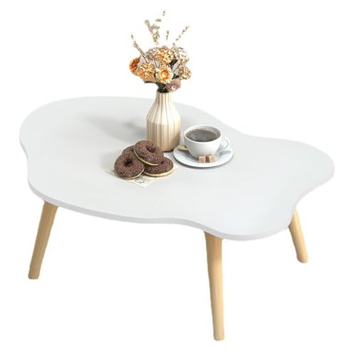Table basse ovale en bois au design minimaliste pour salon moderne