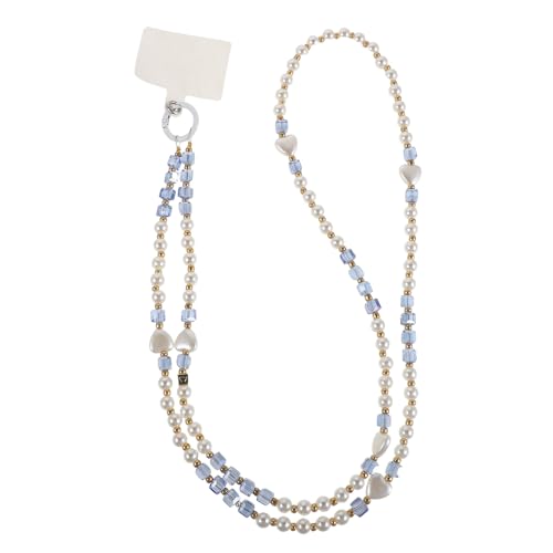 Evita caídas de smartphone con este cordón para teléfono cruzado COLLBATH de perlas