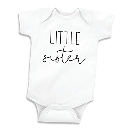 Bump and Beyond Designs Little Sister Shirt Baby Girl Gender Reveal Announcement