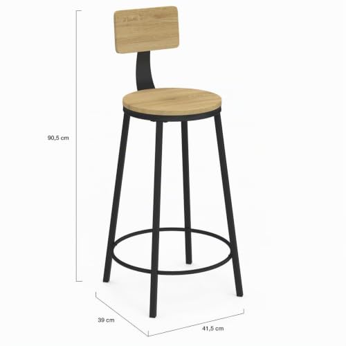Market Tabouret de Bar Detroit Lot de 4 - vue 3