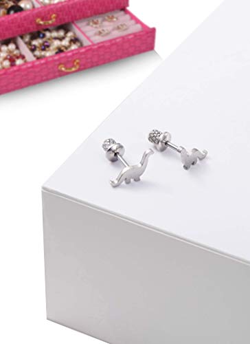 Earrings For Girls, Brontosaurus Dinosaur Hypoallergenic Earrings for Girls, Stud Screw On Safety Backs, Stainless Steel Ultra Sensitive Ears Post For Kids, Toddlers, Little Girls, Teens3