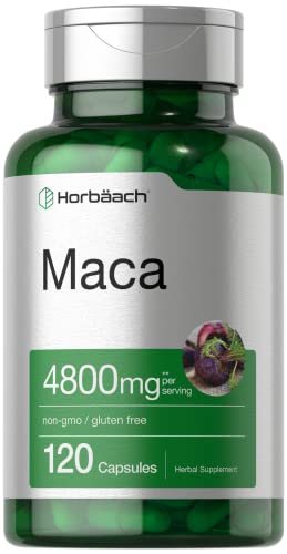 Maca Root Capsules | 120 Pills | High Potency Extract For Men And Women | Non-Gmo And Gluten Free Formula | By Horbaach #TOP8