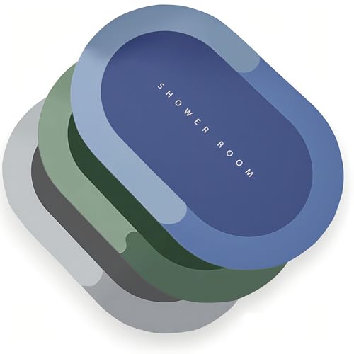 Genérico Kit Com 3 Tapetes Mágicos Antiderrapante Ultra Absorvente De Secagem Rápida Para Banheiro E Casa Multicolorido 58 cm x 37.5 cm