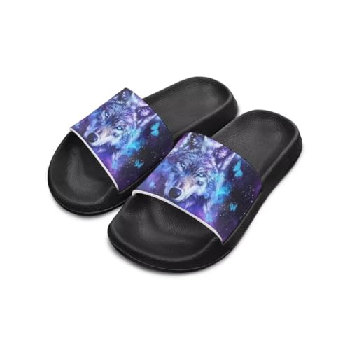 Image of Unisex Slides for Girls Boys Comfortable Slippers Slides Non-slip Shower Shoes House Fashion Thick for Indoor & Outdoor Gifts