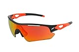 Massi Saga Gafas, Unisex Adulto, Negro/Naranja