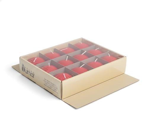 Velas Flotantes Red Floating Candles 12 Pack - Unscented Long-Burn Floating Tealight Candles for Weddings Parties Romantic Decor Centerpieces Spa & Home Décor
