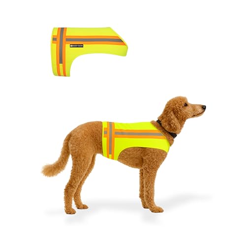 Reflective Dog Vest. High Visibility Yellow Safety Vest for Outdoors. Safeguard Your Dog with Easy...