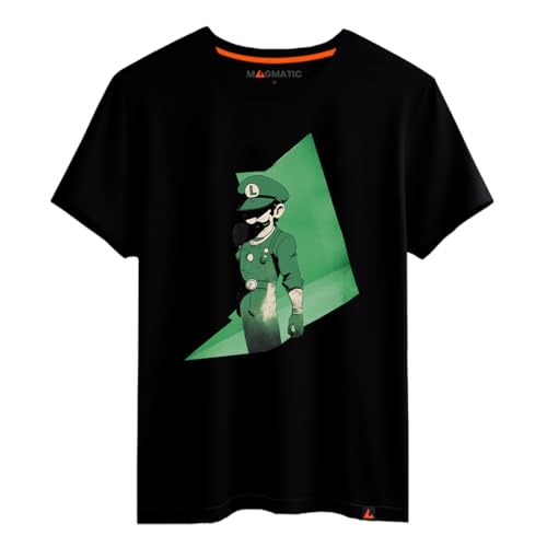 Magmatic - Maglietta per Uomo Unisex Bambino, Collezione Colored Thunder T Shirt Nera Premium 100% Cotone, Regalo, Anime, Shonen Regalo di Natale Uomo Fan di