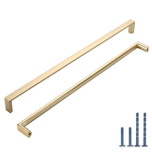 Image of 6 Pack 10 Inch Brushed Gold Cabinet Pulls, Kitchen Hardware