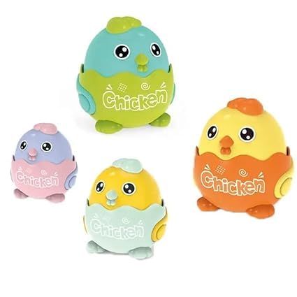 TWINKLE PARADISE Press & Go Chicken Crawling Toys for Kids Press and Go Animal Vehicle Toy Children (Multicolor)
