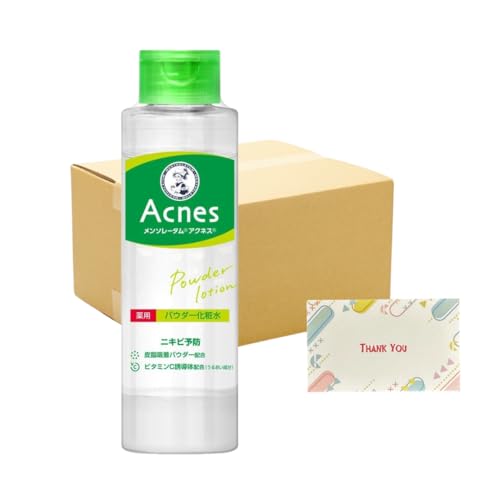ロート製薬 メンソレータムアクネス 薬用パウダー化粧水 180ml 48個セット 化粧水 +Kunutonnオリジナルロゴ入りeおまけ付