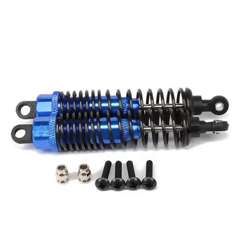 TOQPCZA Ammortizzatore Auto Rc per Hsp per Hpi 1/10 Crawler 2 Pezzi 98mm Lungo Ammortizzatore Smorzatore Rc Auto Olio Regolabile Lega di Alluminio Parti Aggiornate di Ricambio(Dark Blue)