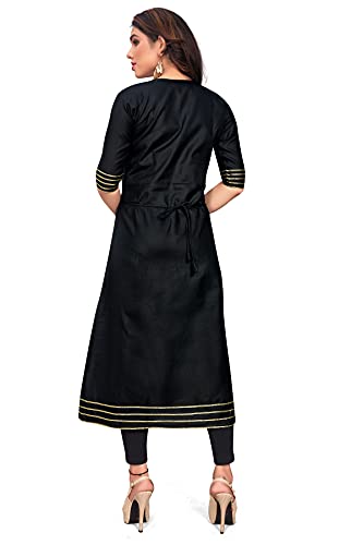 Image of Leriya Fashion Designer Slub Cotton Fully Stitched AnarklaiKurti for Women & Girls on Jeans Palazzo or Skirt