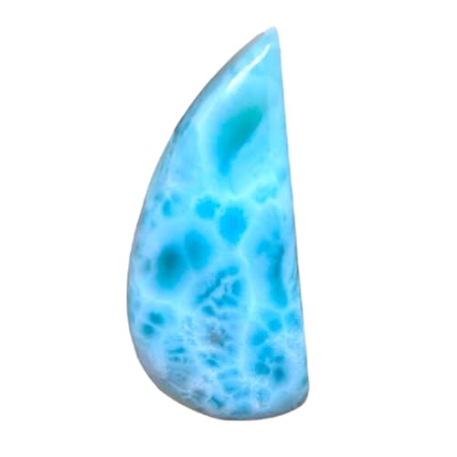 Larimar naturel cabochon 40x18mm, la pierre fine poétique pour créer des bijoux chargés d'histoire