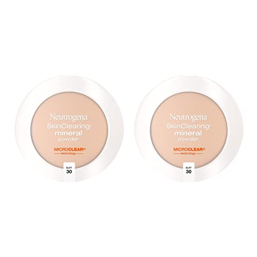 Neutrogena Skinclearing Mineral Acne-Concealing Pressed Powder Compact, Shine-Free & Oil-Absorbing Makeup With Salicylic Acid To Cover, Treat & Prevent Acne Breakouts, Buff 30, .38 Oz (Pack Of 2) #TOP16