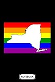  New York Gay Pride Rainbow Flag Lgb Notebook: Matte Finish Cover, Journal, Diary, 6x9 120 Pages, Planner, Lined College Ruled Paper