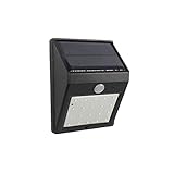 Solar Light 20 Led Human Body Induction Wall Light Outdoor Wall Sconces Ip65 Waterproof Black Square Corridor Villa Courtyard Wall Lamp