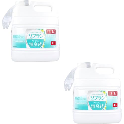 業務用 ソフラン プレミアム消臭 柔軟剤 フレッシュグリーンアロマの香り 4L 防臭 長時間 頑固なニオイ 菌 抑制 (2個セット)