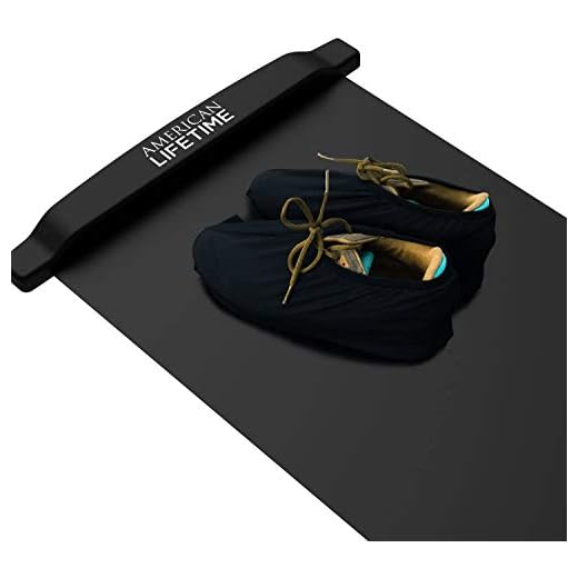 American Lifetime Slide Board Workout Board 6ft Sports Fitness Training and Therapy Board with Shoe Booties and Carrying Bag Included