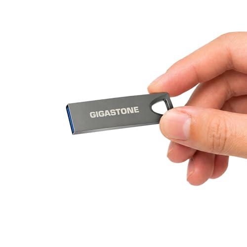 Image of GIGASTONE 256GB Slim Fit Flash Drive, Z70 USB 3.2 Gen 1, 120MB /s Ultra Fast, Nickel Metal Design, Data Storage, Backup for PC /Mac /TV /Car Audio, USB 2.0 /3.0 /3.1 Compatible