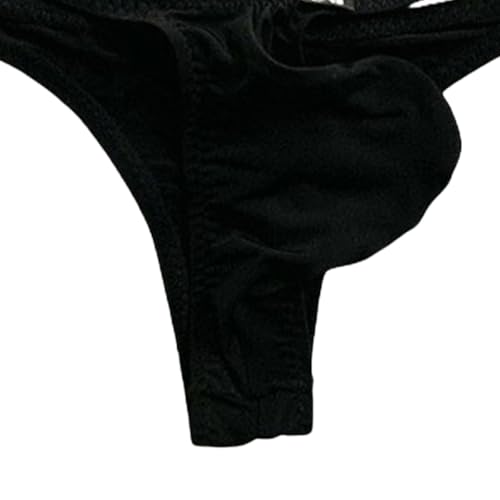 ONEFIT Men's Ice Silk Thong Underwear Low Rise T Back G-String Bulge Pouch Underpants Bikini3