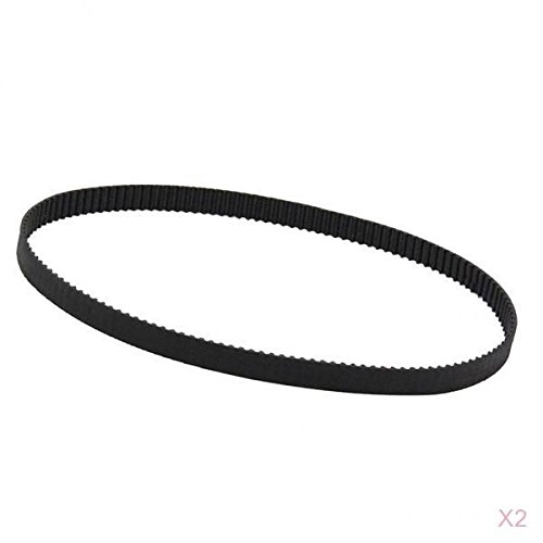 UJEAVETTE 2 piece 3D Printer Belt Closed Loop Rubber GT2 Timing Belt 2GT-6 Black 200mm-image-37