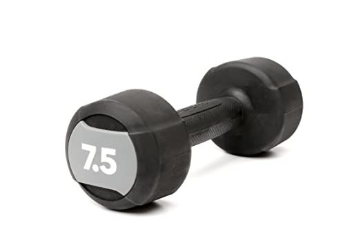 LIFE-FITNESS-STUDIO-INDIVIDUAL-BLACK-URETHANE-75LB-DUMBBELL