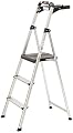 Rubbermaid RM-SLA3-T 3-Step Ultra Light Aluminum Step Stool with Project Tray, 225-Pound Capacity, Grey Finish