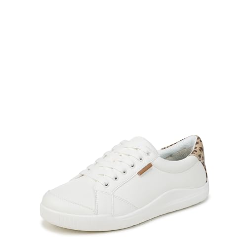 Dr. Scholl's Women's Be Bright Sneaker White/Leopard 7.5 M