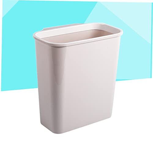Caneca de basura rectangular beige para cocina miniatura 5