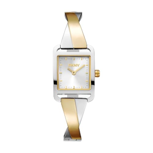 Image of DKNY City Bangle Analog Plain 2-Hands Japanese Movement Square Dial, Diameter 22 x 30 MM, 30 m Water Resistance Women's Wrist Watch - DK1L005M00