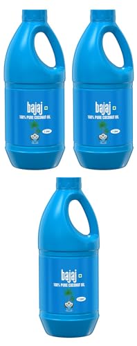 Image of Bajaj 100% Pure Coconut Oil 1 litre (Pack of 3)