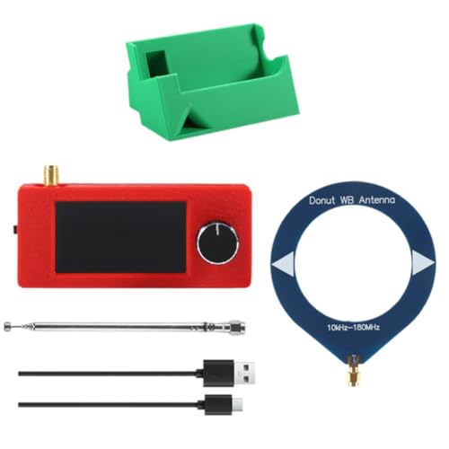 YGBWAOV Kit de Mini Receptor de Radio SI4732 de 10 KHz A 180 MHz, Pantalla de 1,9 Pulgadas, Radio de Corta FM/Am/LSB/USB con Soporte y Antena. Radio SI4732.