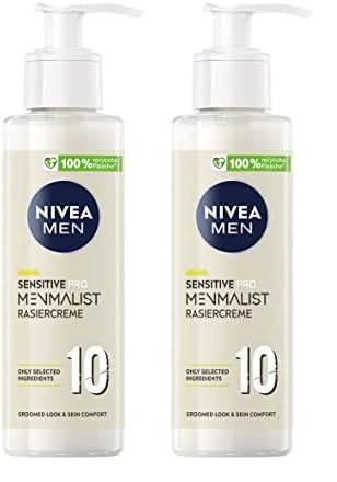 NIVEA Menmalist Crème à Raser (Lot de 2): Rasage Doux & Naturel pour Peaux Sensibles