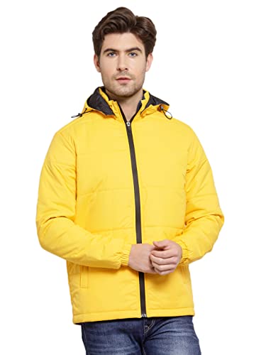 Image of Style Quotient Men Yellow Lightweight Padded Jacket