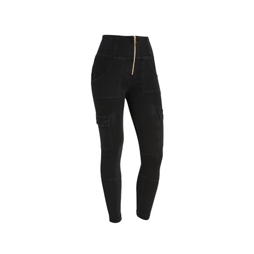 Jeggings WR.UP cargo noir 7/8 Freddy taille haute pour silhouette sculptée