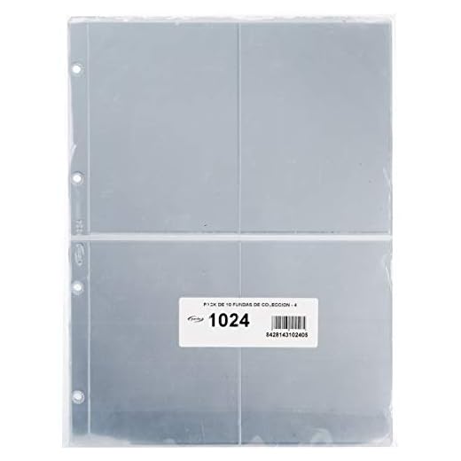PARDO 102400 - Pack de 10 fundas verticales para colección variada, 4 alojamientos