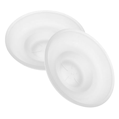 iplusmile 2 Piezas Jaboneras de Vidrio Mate con Drenaje para Baño y Cocina Soporte Redondo para Pastillas de Jabón Que Mantiene Seco y Fácil de Limpiar