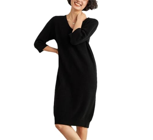 Robe pull 100% cachemire pour femme en maille luxe douce - Haitpant