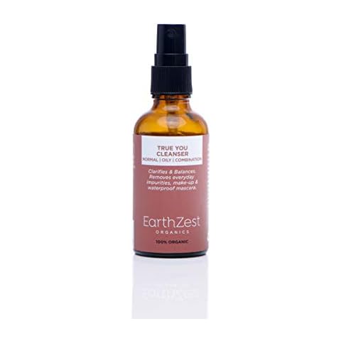 Cleanser for Men & Women with Normal Oily Combination Skin by EarthZest Organics. 100% Organic 100% Natural Certified Vegan. Perfect Travel & Gift Size - 50ml. Highly Concentrated & Long-Lasting Cover