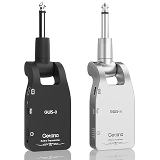 Upgrade 2.4GHZ Wireless Guitar System Built-in Rechargeable Lithium Battery Wireless Guitar Transmitter Receiver for Electric Guitar Bass - Les Beatles, Paul McCartney, John Lennon, RIngo Starr, George Harrison