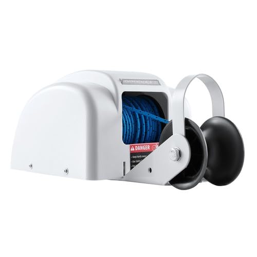 Anker Seilwinde Elektrische Ankermaschine Freifall-Elektroankerwinde FüR Salzwasserboote Mit Funkfernbedienung Ankerwinde Salzwasserboot Mit Fernbedienung Winde Salzwasser Fernbedienu 45LBS 20Kg 12V