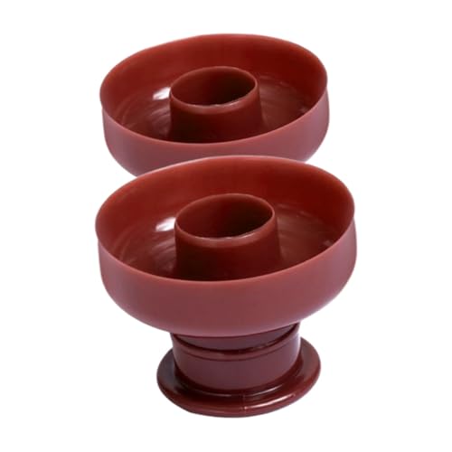 Beatifufu 2 piezas Molde para Donuts Redondo de Plástico Molde para Repostería Duradero y Antiadherente Herramienta Práctica para Hacer Donuts Casa