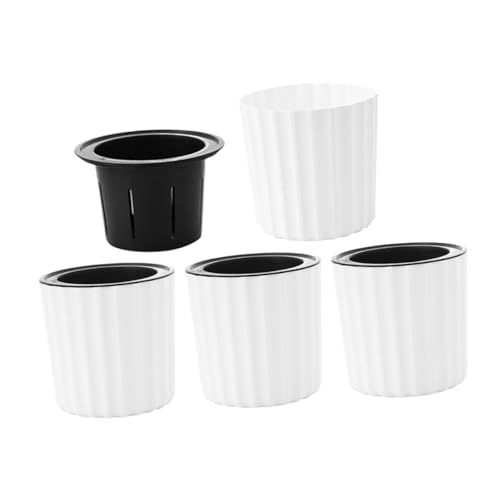 BESPORTBLE 4pcs White Plastic Orchid Pots with Holes Self Watering